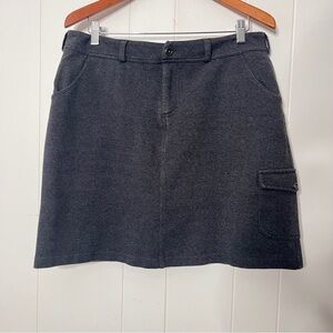 Duluth Trading Co Knit Skort Cargo Pocket Casual Summer Dark Gray Women's 12